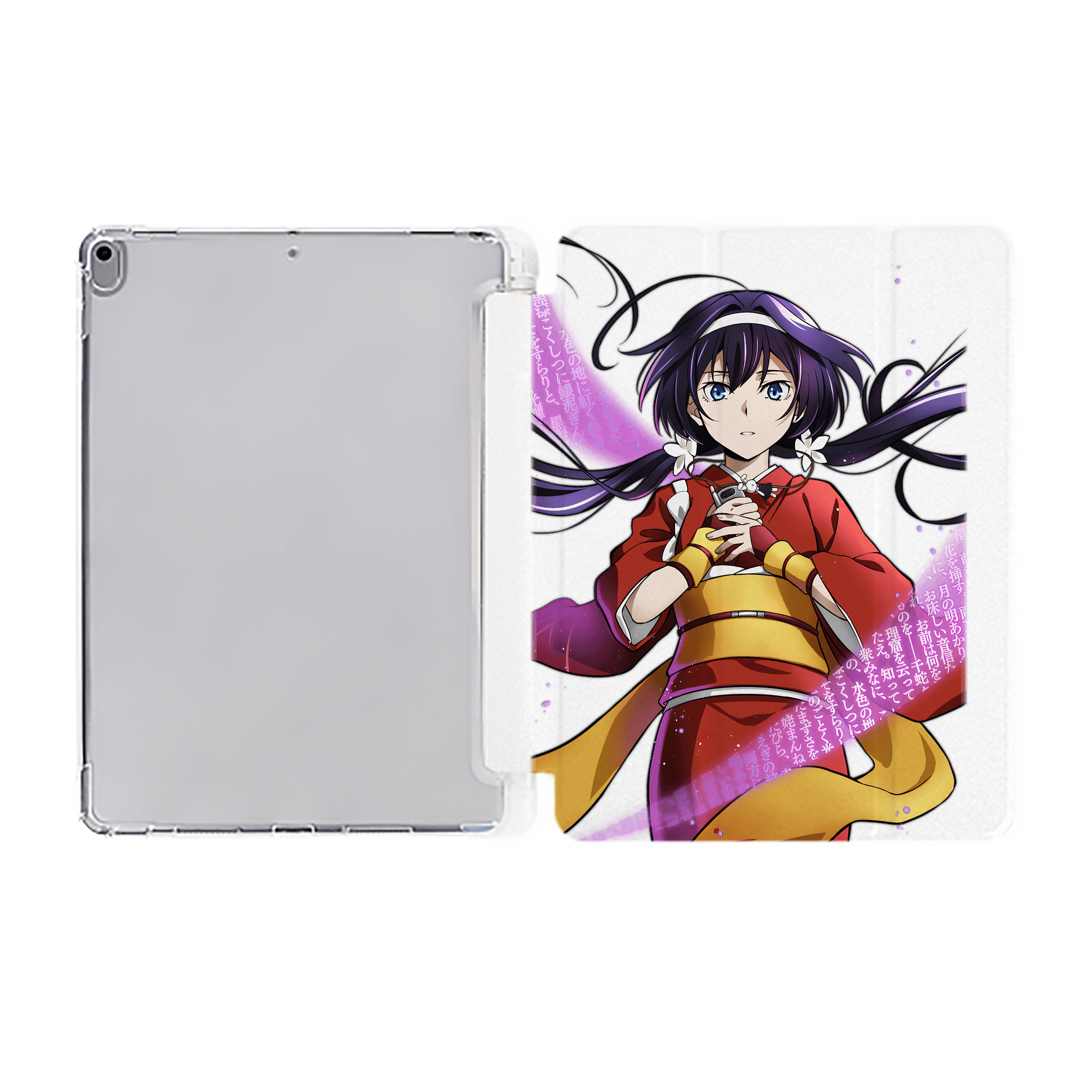 （画像用） 文豪ストレイドッグス Bungo Stray Dogs IPad ケース ペン収納付き 三つ折りスタンド PUレザー×シリコン 対応機種9.5/10.5/10.9インチ